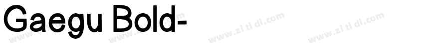 Gaegu Bold字体转换